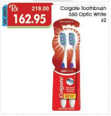 Colgate Toothbrush 360 Optic White x2