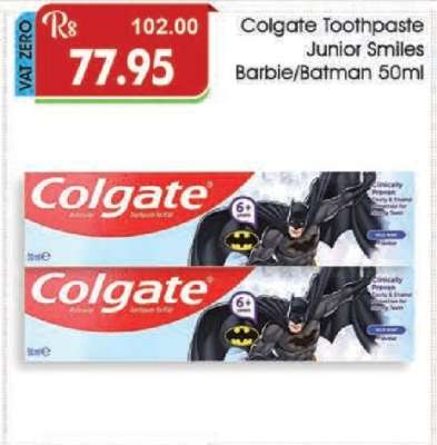 Colgate Toothpaste Junior Smiles Barbie/Batman 50ml