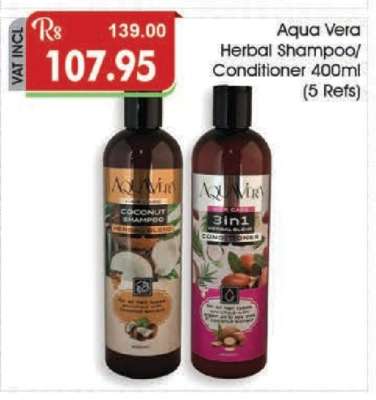 Aqua Vera Herbal Shampoo/Conditioner 400ml