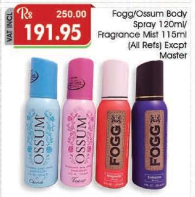 Fogg/Ossum Body Spray 120ml/Fragrance Mist 115ml