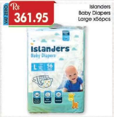 Islanders Baby Diapers Large x56pcs