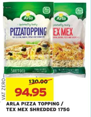 ARLA PIZZA TOPPING / TEX MEX SHREDDED 175G