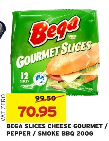 BEGA SLICES CHEESE GOURMET / PEPPER / SMOKE BBQ 200G