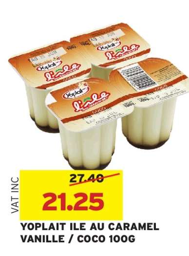 YOPLAIT ILE AU CARAMEL VANILLE / COCO 100G