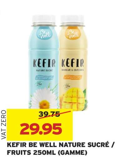 KEFIR BE WELL NATURE SUCRÉ / FRUITS 250ML (GAMME)