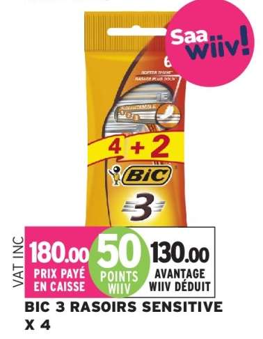 BIC 3 RASOIRS SENSITIVE X 4