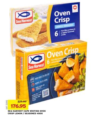 SEA HARVEST CAPE WHITING OVEN CRISP LEMON / SEASONED 400G