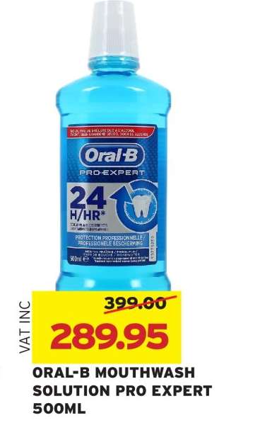 ORAL-B MOUTHWASH SOLUTION PRO EXPERT 500ML