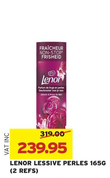 LENOR LESSIVE PERLES 165G (2 REFS)