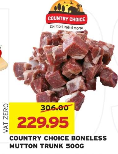 COUNTRY CHOICE BONELESS MUTTON TRUNK 500G