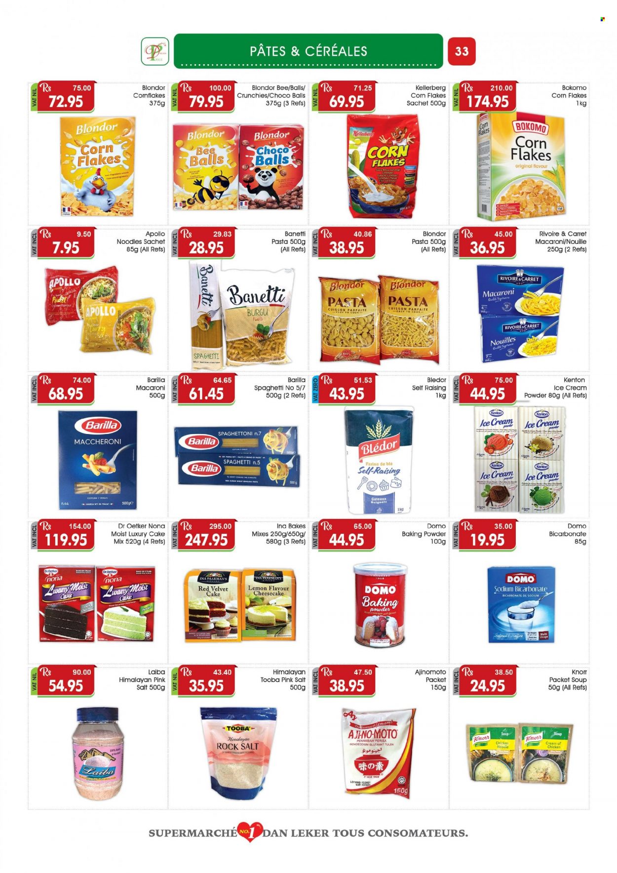 thumbnail - Dreamprice Catalogue - 21.11.2022 - 11.12.2022 - Sales products - cake mix, spaghetti, macaroni, soup, pasta, noodles, Dr. Oetker, corn flakes, rice, Knorr, Barilla. Page 33.
