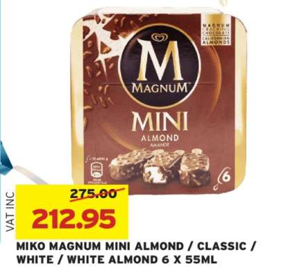 MIKO MAGNUM MINI ALMOND / CLASSIC / WHITE / WHITE ALMOND 6 X 55ML