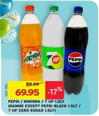 PEPSI / MIRINDA / 7 UP 1.5LT