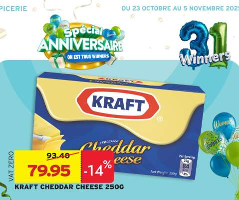KRAFT CHEDDAR CHEESE 250G
