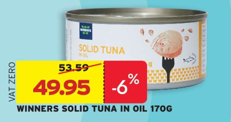 WINNERS SOLID TUNA IN OIL 170G