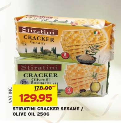 STIRATINI CRACKER SESAME /OLIVE OIL 250G