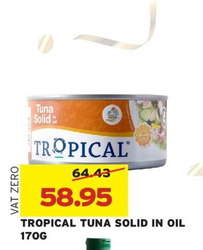 TROPICAL TUNA SOLID IN OIL 170G
