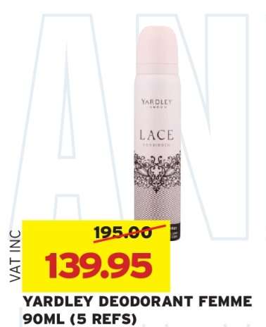 YARDLEY DEODORANT FEMME