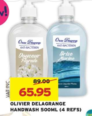 OLIVIER DELAGRANGE HANDWASH 500ML (4 REFS)