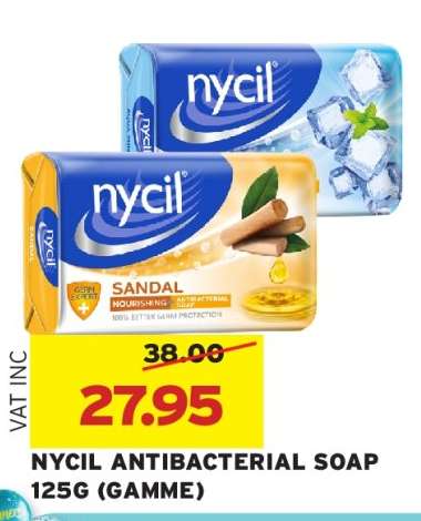NYCIL ANTIBACTERIAL SOAP 125G (GAMME)