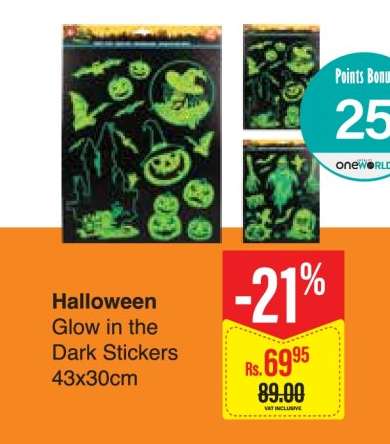 Halloween Glow in the Dark Stickers