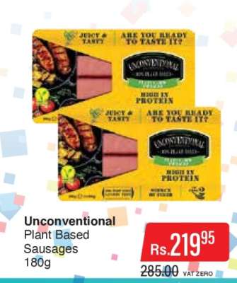 Unconventional Plant Based Sausages