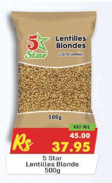 5 Star Lentilles Blonde 500g