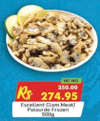 Excellent Clam Meat/Palourde Frozen 500g