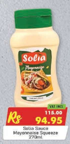 Solia Sauce Mayonnaise Squeeze 270ml