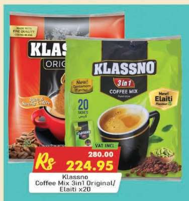 Klassno Coffee Mix 3in1 Original/Elaiti x20