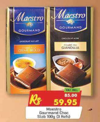Maestro Gourmand Choc Slab 100g (3 Refs)