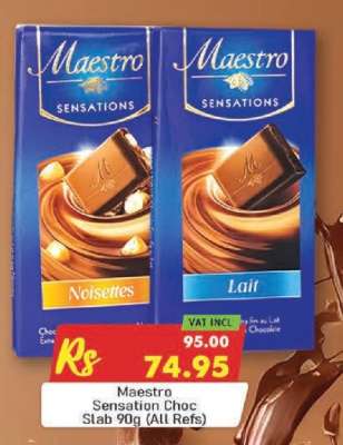 Maestro Sensation Choc Slab 90g (All Refs)