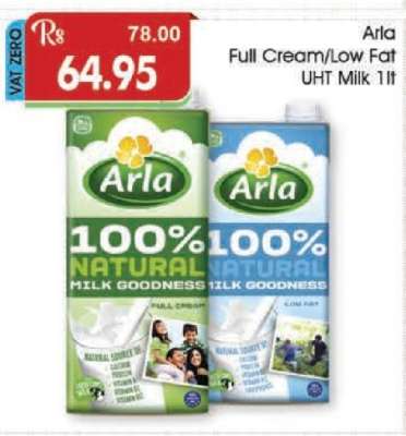 Arla Full Cream/Low Fat UHT Milk 1lt