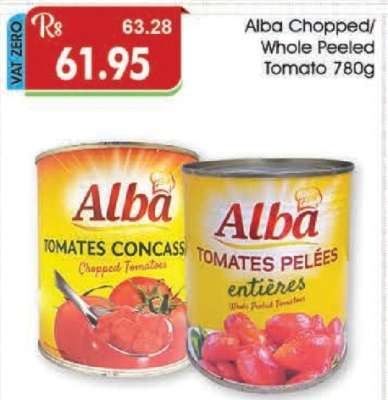 Alba Chopped/Whole Peeled Tomato 780g