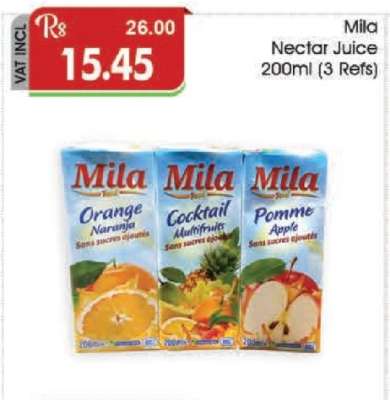 Mila Nectar Juice 200ml (3 Refs)
