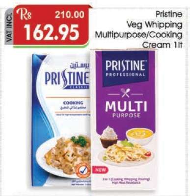 Pristine Veg Whipping Multipurpose/Cooking Cream 1lt