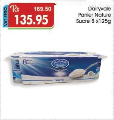 Dairyvale Panier Nature Sucre 8 x 125g