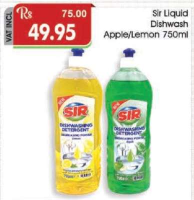 Sir Liquid Dishwash Apple/Lemon 750ml