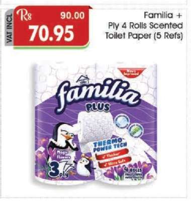 Familia + Ply 4 Rolls Scented Toilet Paper (5 Refs)