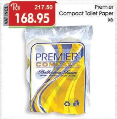 Premier Compact Toilet Paper x6