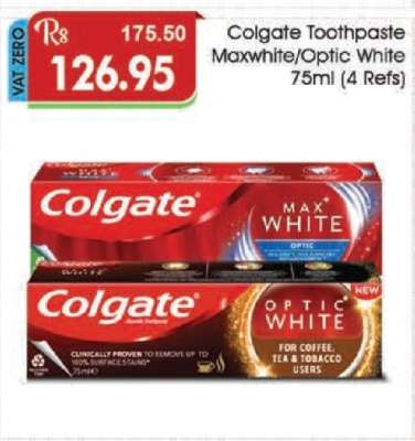 Colgate Toothpaste Maxwhite/Optic White 75ml (4 Refs)