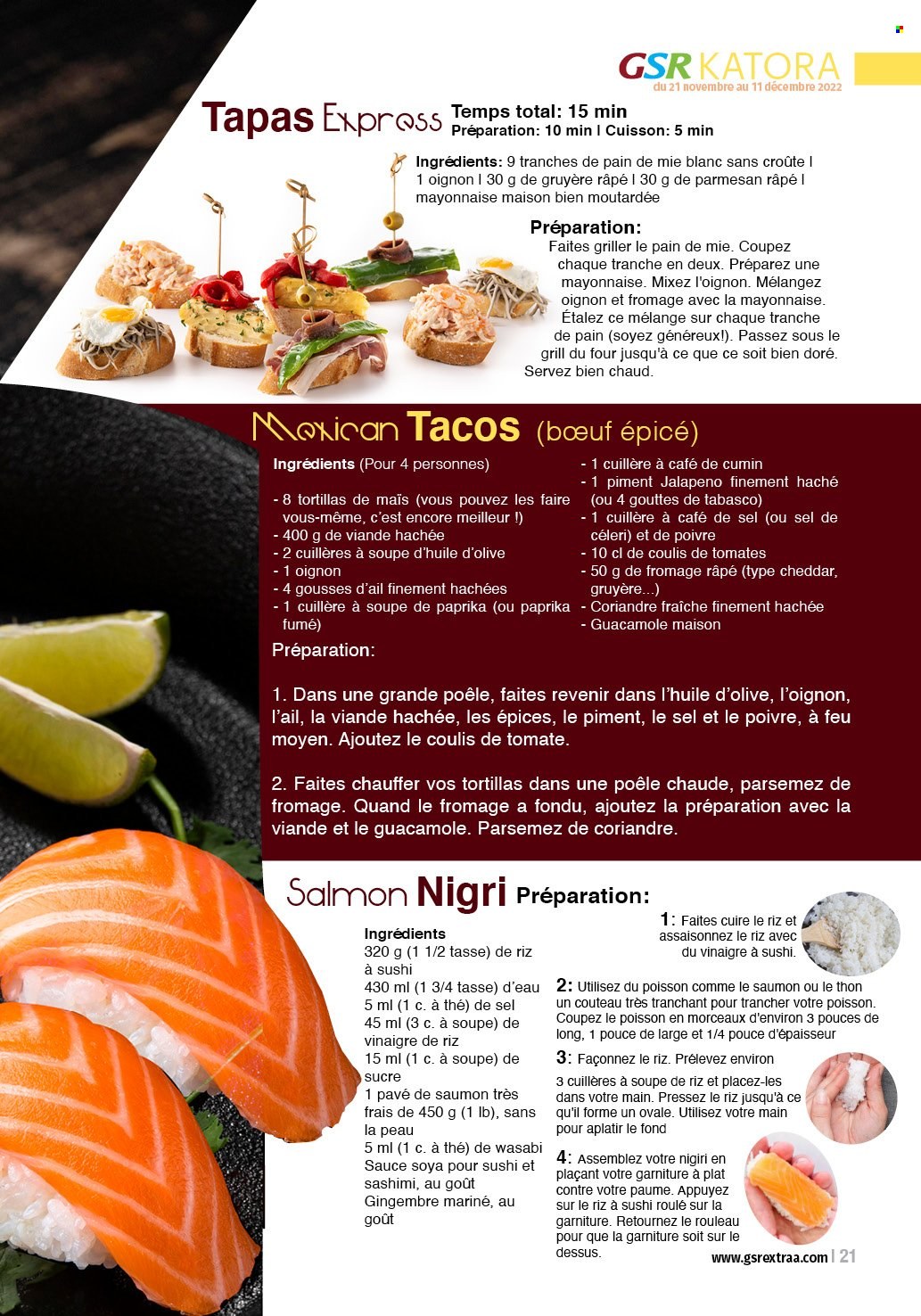 thumbnail - GSR Catalogue - 21.11.2022 - 11.12.2022 - Sales products - tortillas, tacos, jalapeño, salmon, guacamole, Gruyere, cheddar, parmesan, cheese, mayonnaise, tabasco, cumin, wasabi. Page 21.