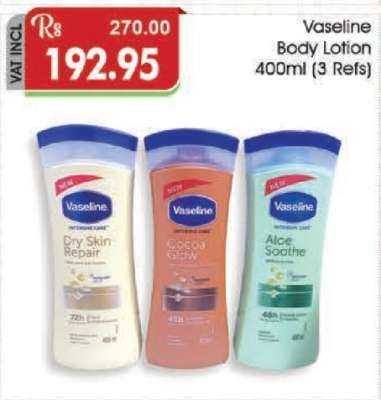 Vaseline Body Lotion 400ml (3 Refs)