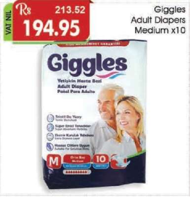 Giggles Adult Diapers Medium x10
