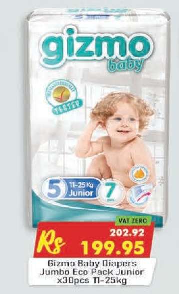 Gizmo Baby Diapers Jumbo Eco Pack Junior