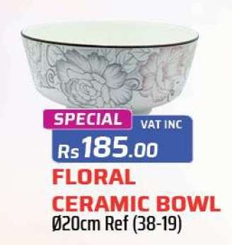 FLORAL CERAMIC BOWL