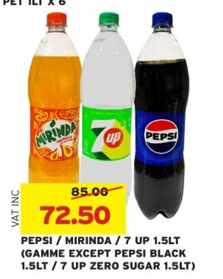 PEPSI / MIRINDA / 7 UP 1.5LT