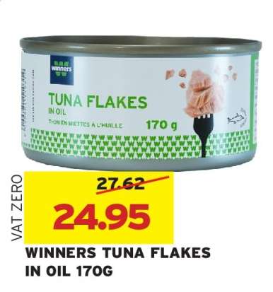 WINNERS TUNA FLAKES IN OIL 170G