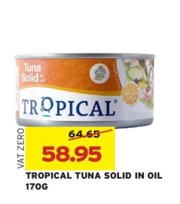 TROPICAL TUNA SOLID IN OIL 170G