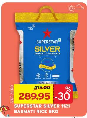 SUPERSTAR SILVER 1121 BASMATI RICE 5KG